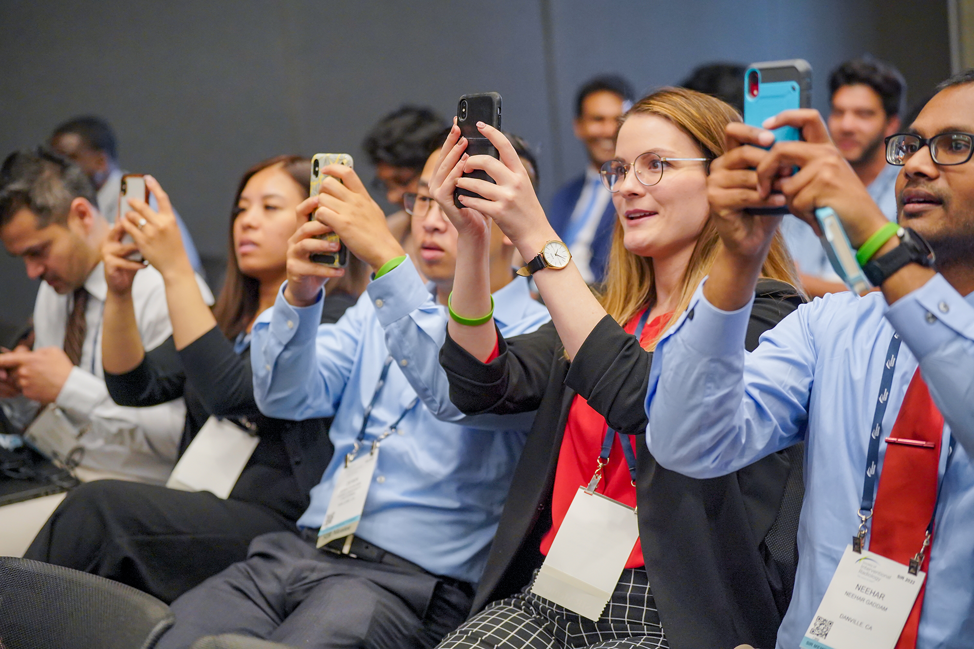 Taking a photo at the Annual Meeting